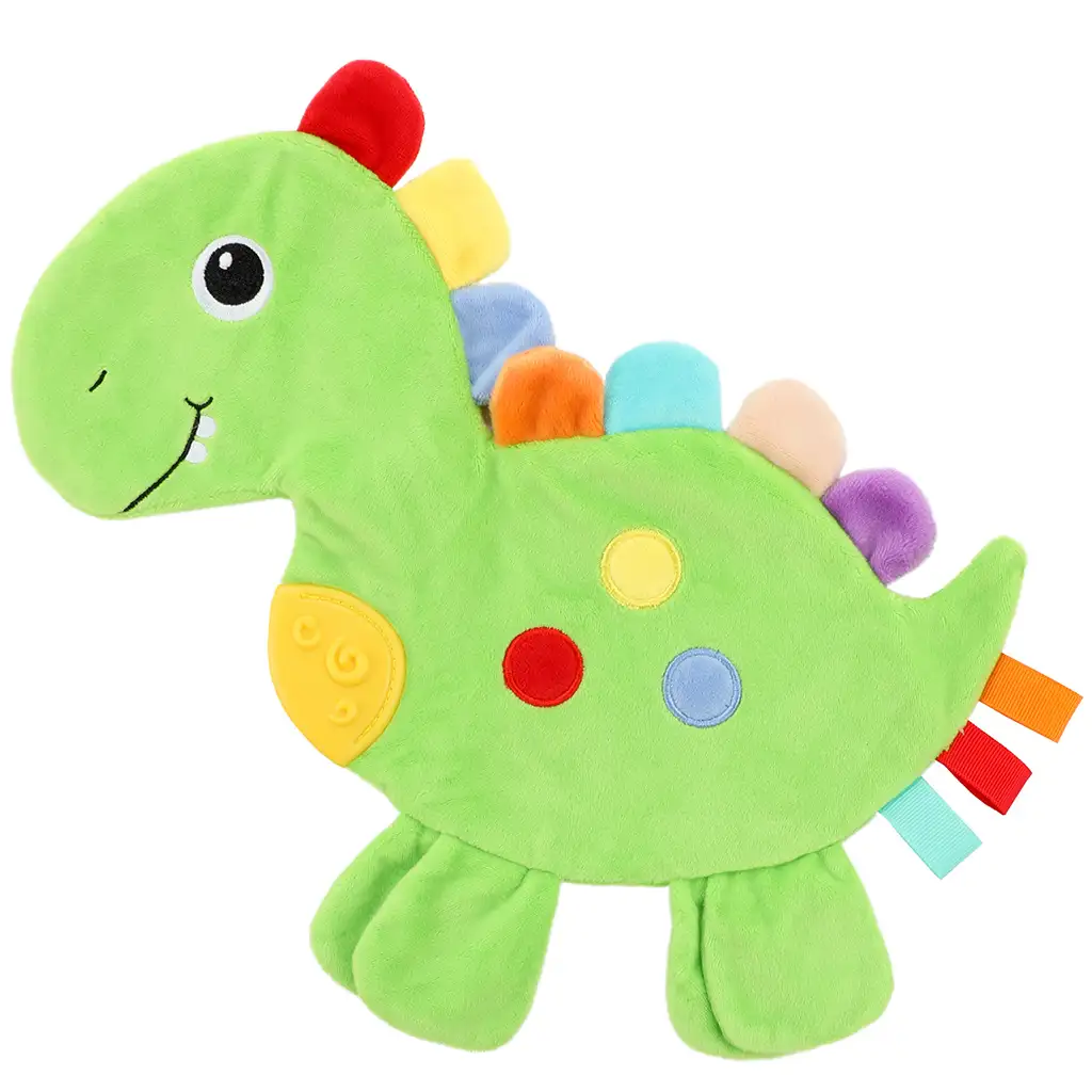 Little Stars: Dinoszauruszos rágókás, csörgős nyálkendő kép 3