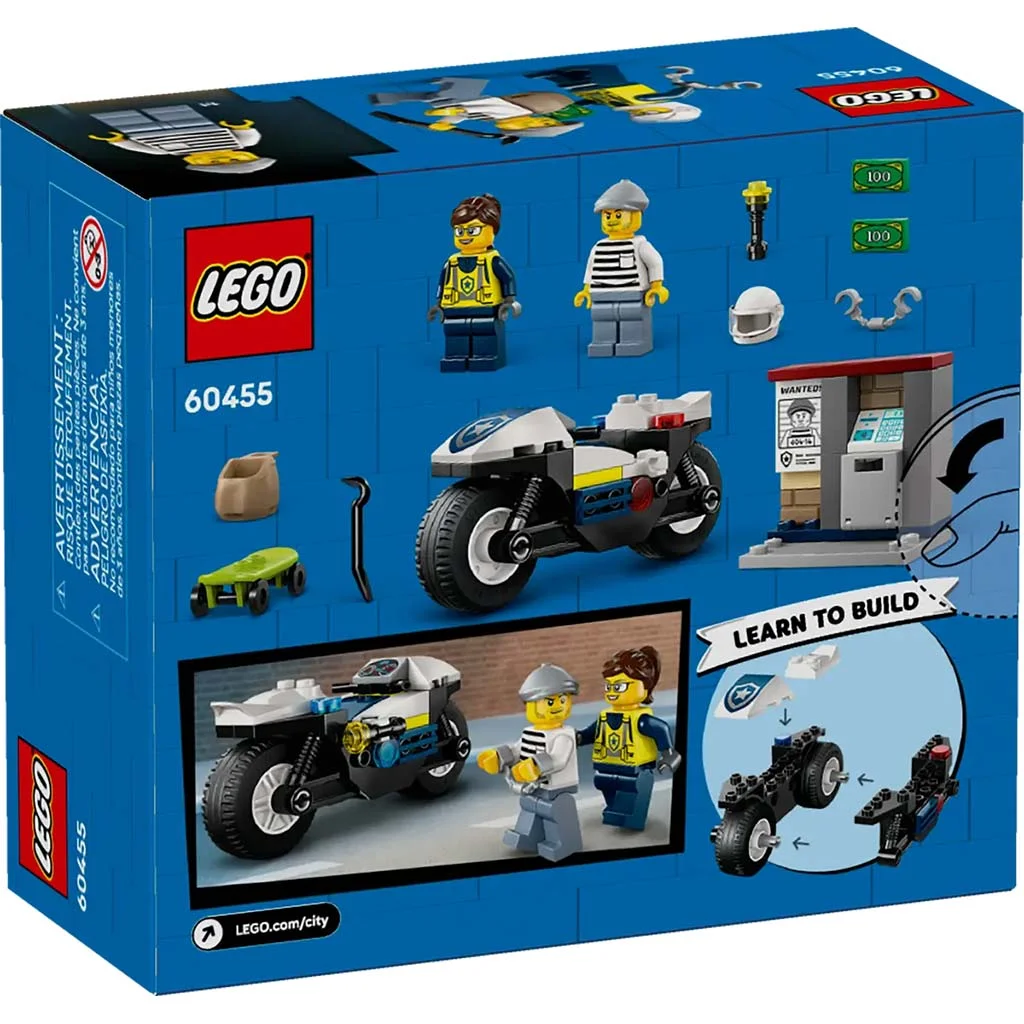 LEGO® City: Üldözés rendőrségi motorkerékpárral (60455) kép 2