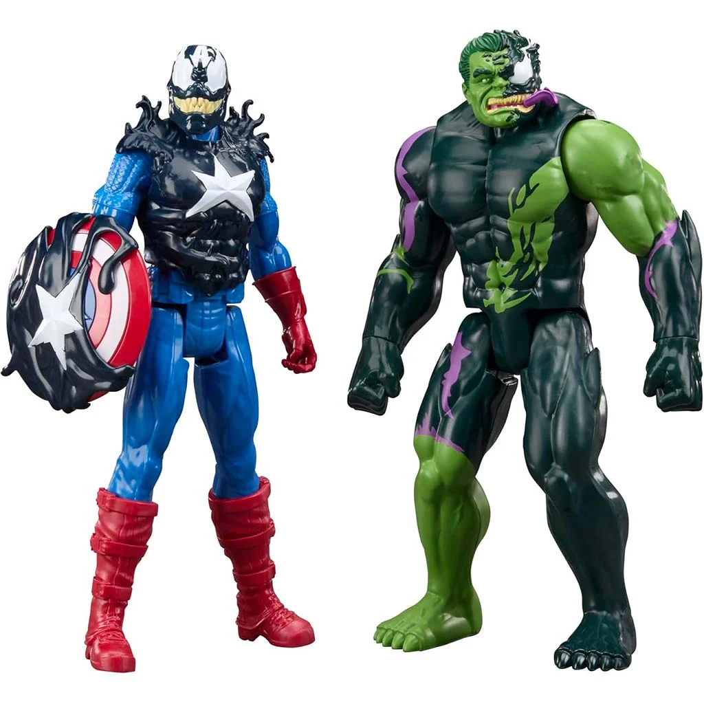 Marvel Bosszúállók: VenomVersus Titan Hero Series Venomized Amerika Kapitánya vs Venomized Hulk - Hasbro kép 3