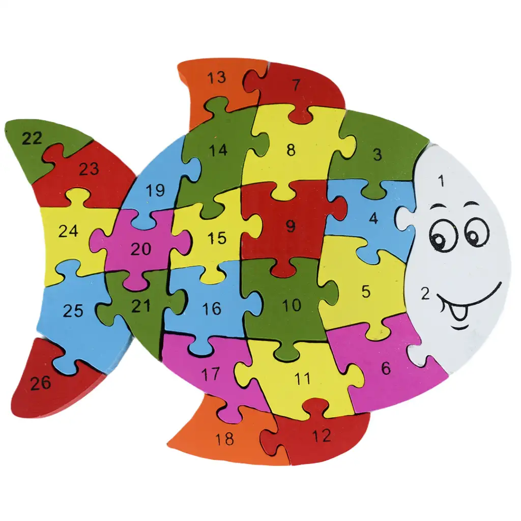 ABC - 123 halas fa oktató puzzle kép 2