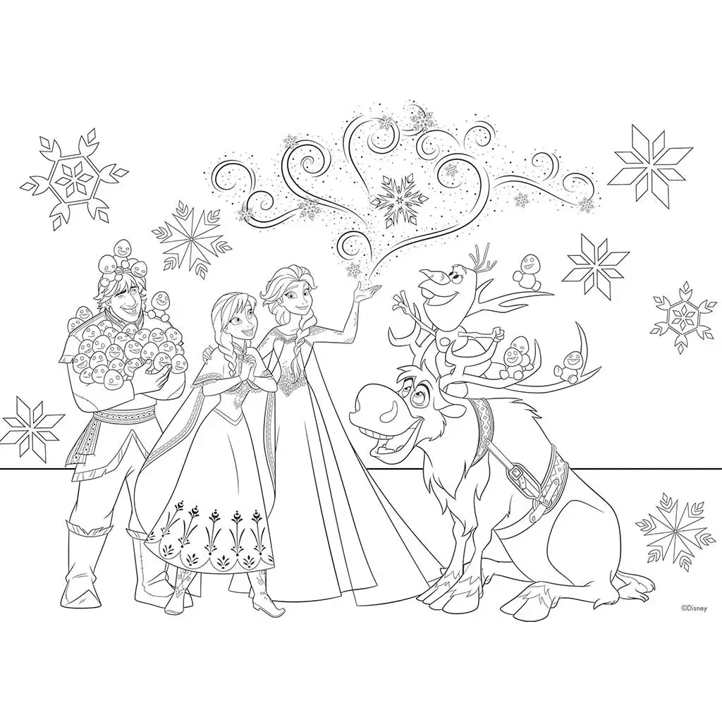 Jégvarázs 2 az 1-ben maxi 24db-os puzzle és színező 70x50cm - Lisciani kép 2