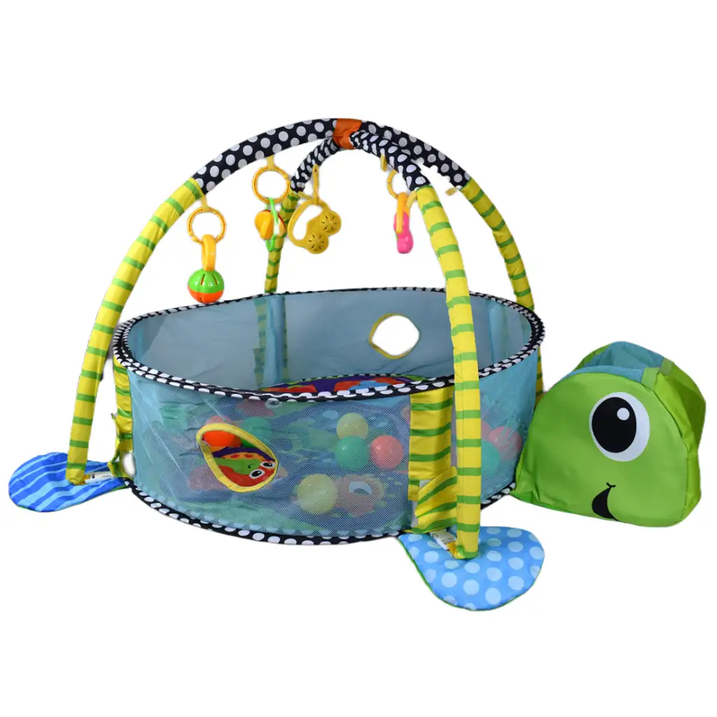 Teknősbékás bébi medence labdákkal és kiegészítőkkel 70x90cm kép 2