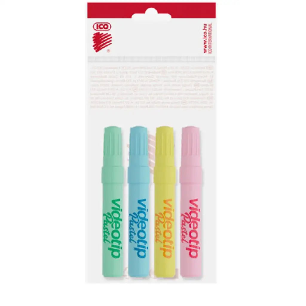 ICO: Videotip Pasztell színű szövegkiemelő szett 4db