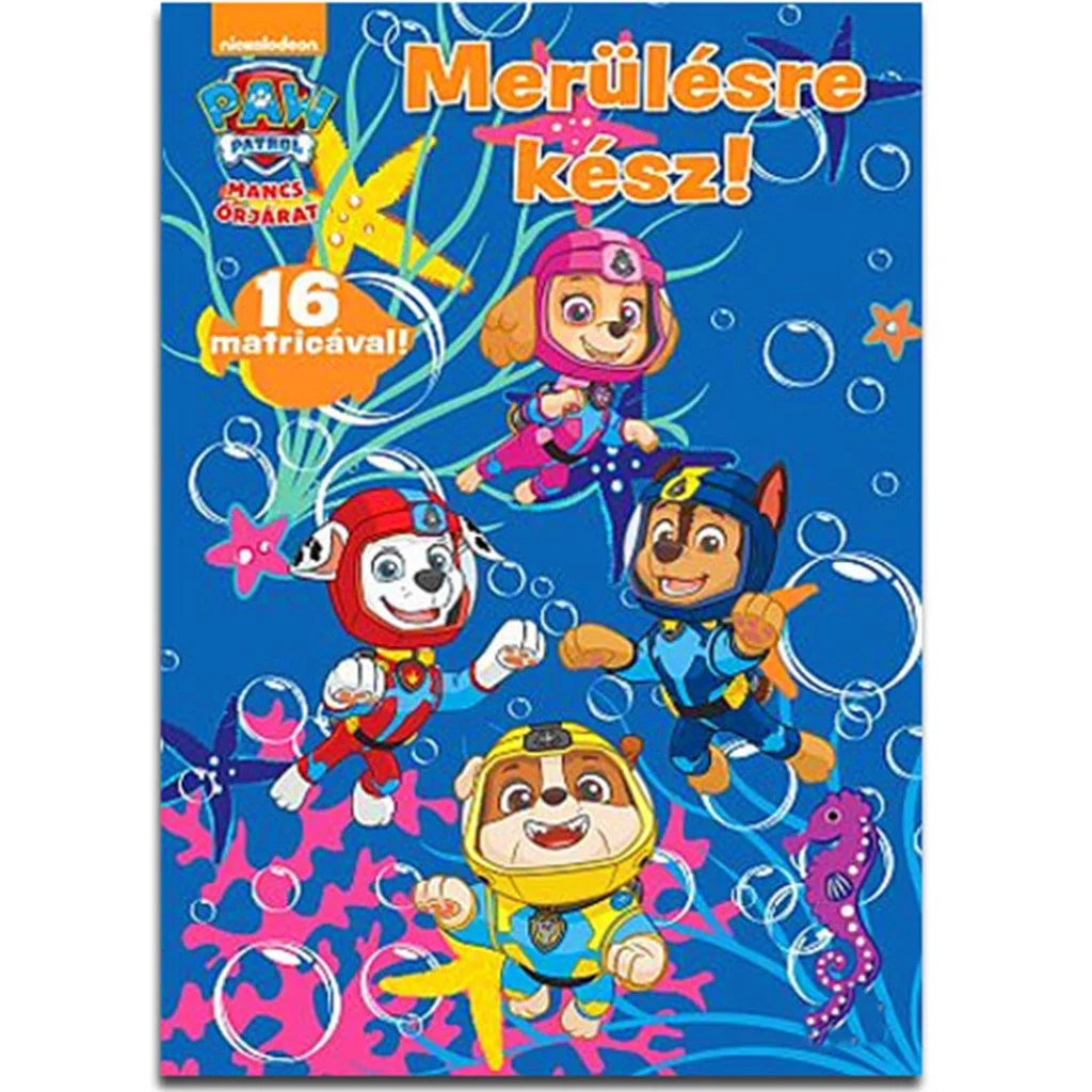 Mancs Őrjárat: Merülésre kész! foglalkoztató füzet matricákkal