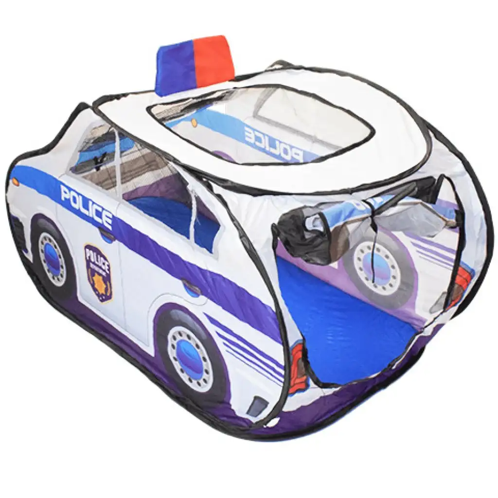 Rendőrautós játszósátor hálós ablakokkal 99x50x50cm kép 2