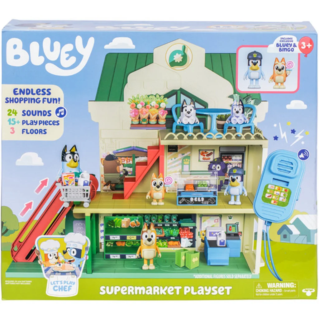 Bluey: Szupermarket nagy játékszett