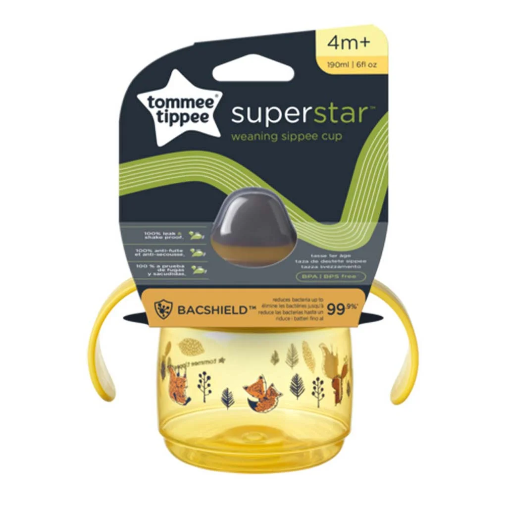 Tommee Tippee: Superstar Itatópohár sárga színben 190ml (4 hó+)