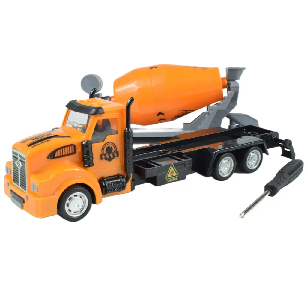 City Truck: Átalakítható lendkerekes építőipari teherautó jelzőtáblákkal 19cm kép 6