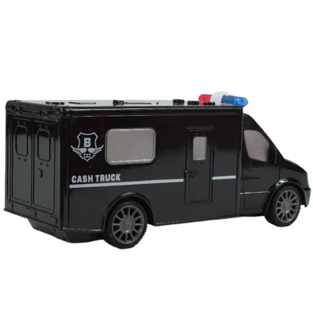 RC Távirányítós pénz szállító kisbusz fényeffektekkel 1/30-as méretarány 20cm kép 2