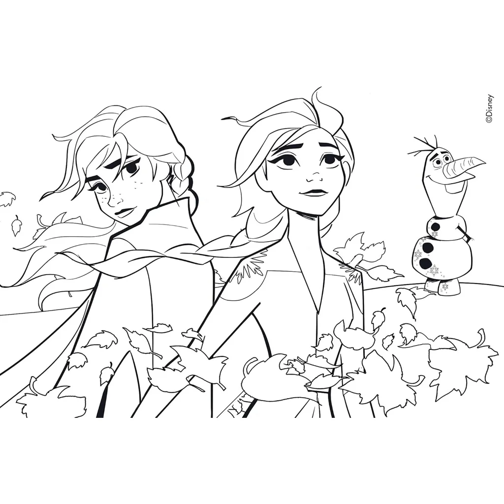 Jégvarázs 2 2 az 1-ben 24db-os puzzle és színező 50x35cm - Lisciani kép 3