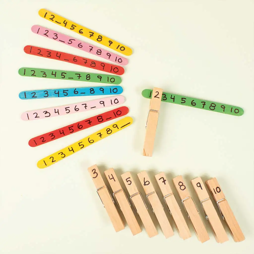 PlayBox: Natúr fa dekorációs csipeszek 74mm 24db-os csomag kép 3