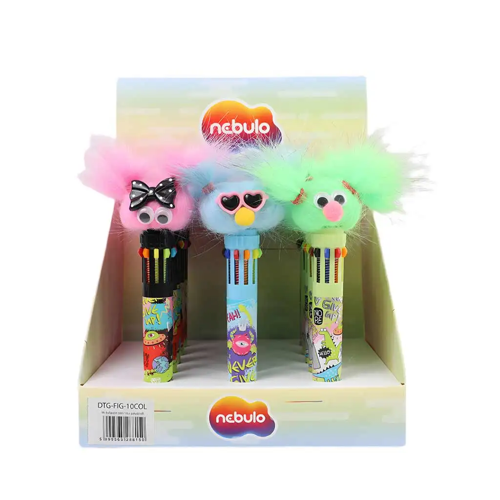 Nebulo: 10 színű golyóstoll figurákkal többféle 1db