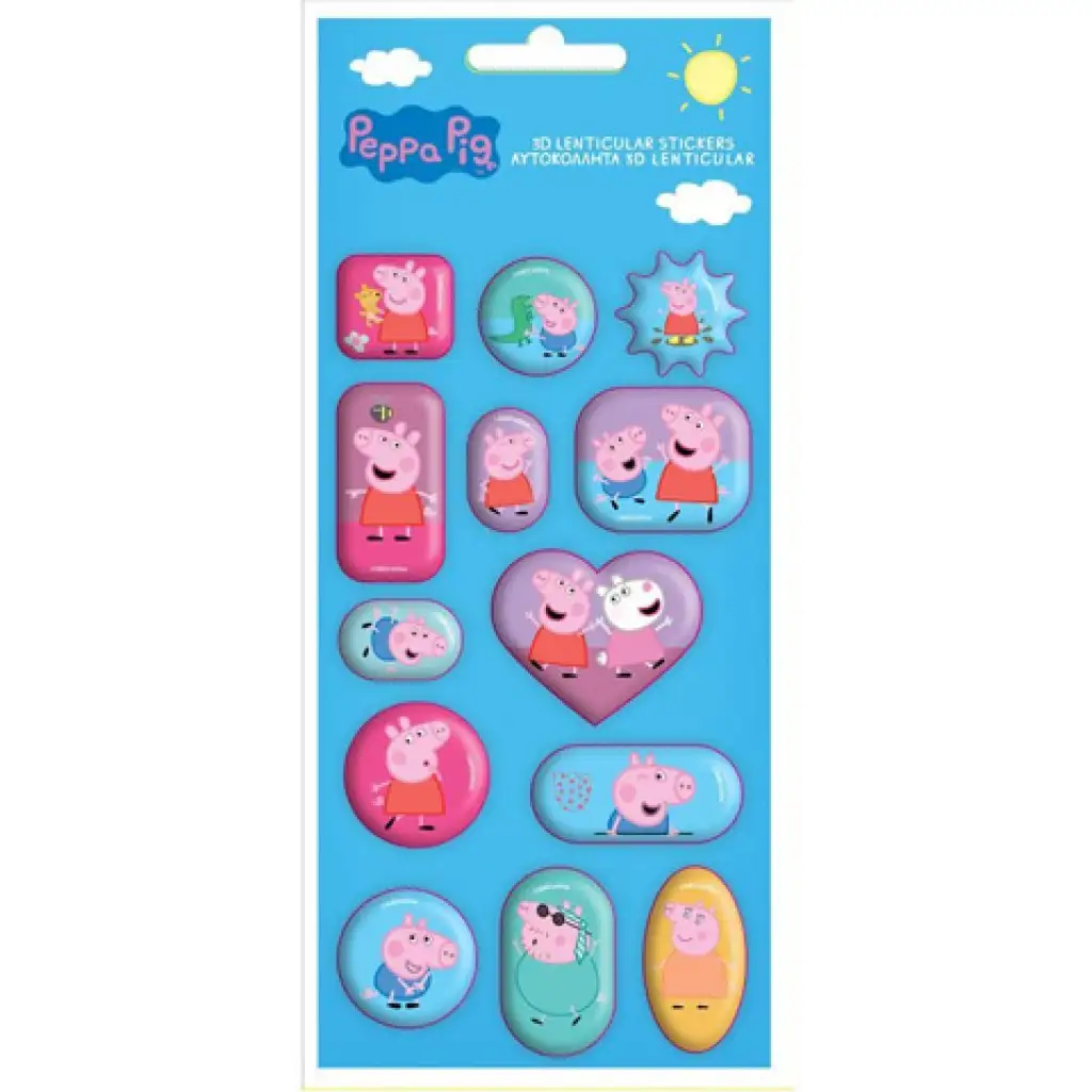 Peppa malac 3D-s hologramos 13db-os matrica szett