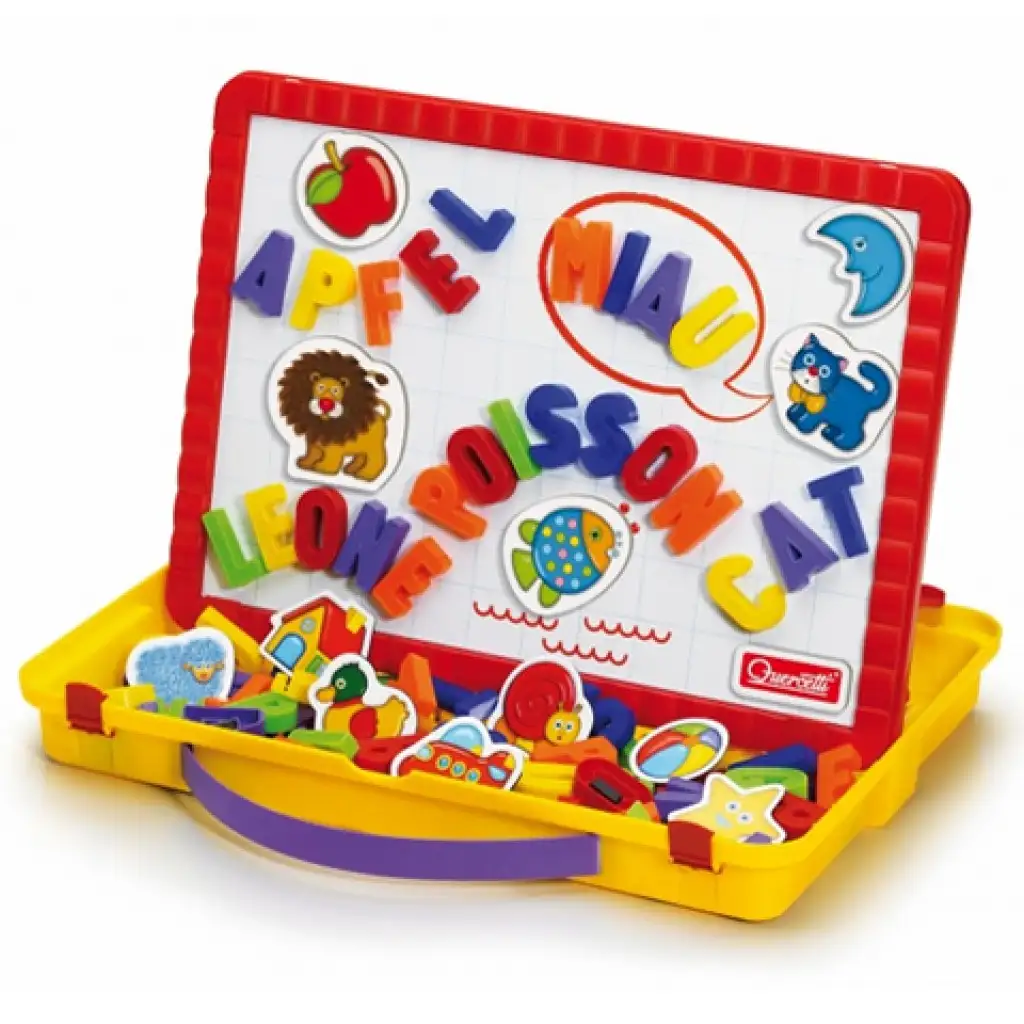 Quercetti: Mágneses tábla betűkkel és formákkal kép 4