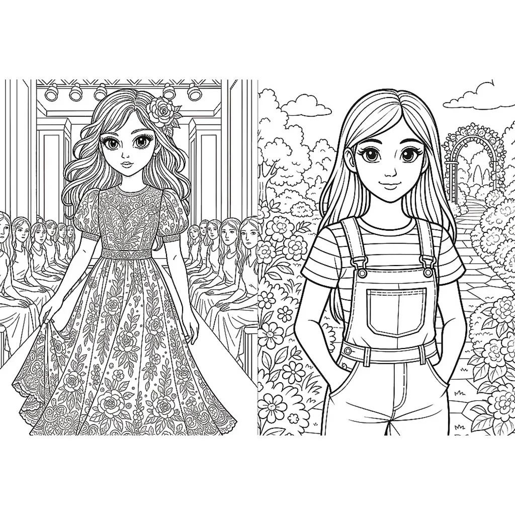 Divatos ruhák kifestőkönyv - Trefl kép 2