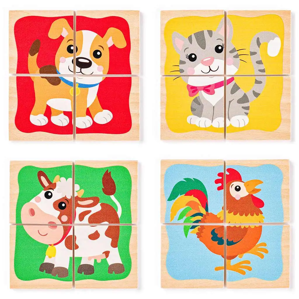 Állatos mini fa puzzle dobozban - Woodyland kép 2