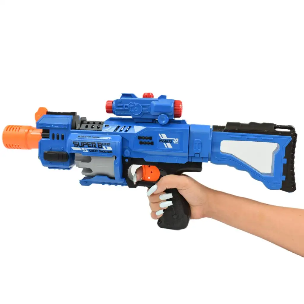 Rapid Launcher: Elektromos forgótáras szivacslövő fegyver 20db tölténnyel 49cm kép 7