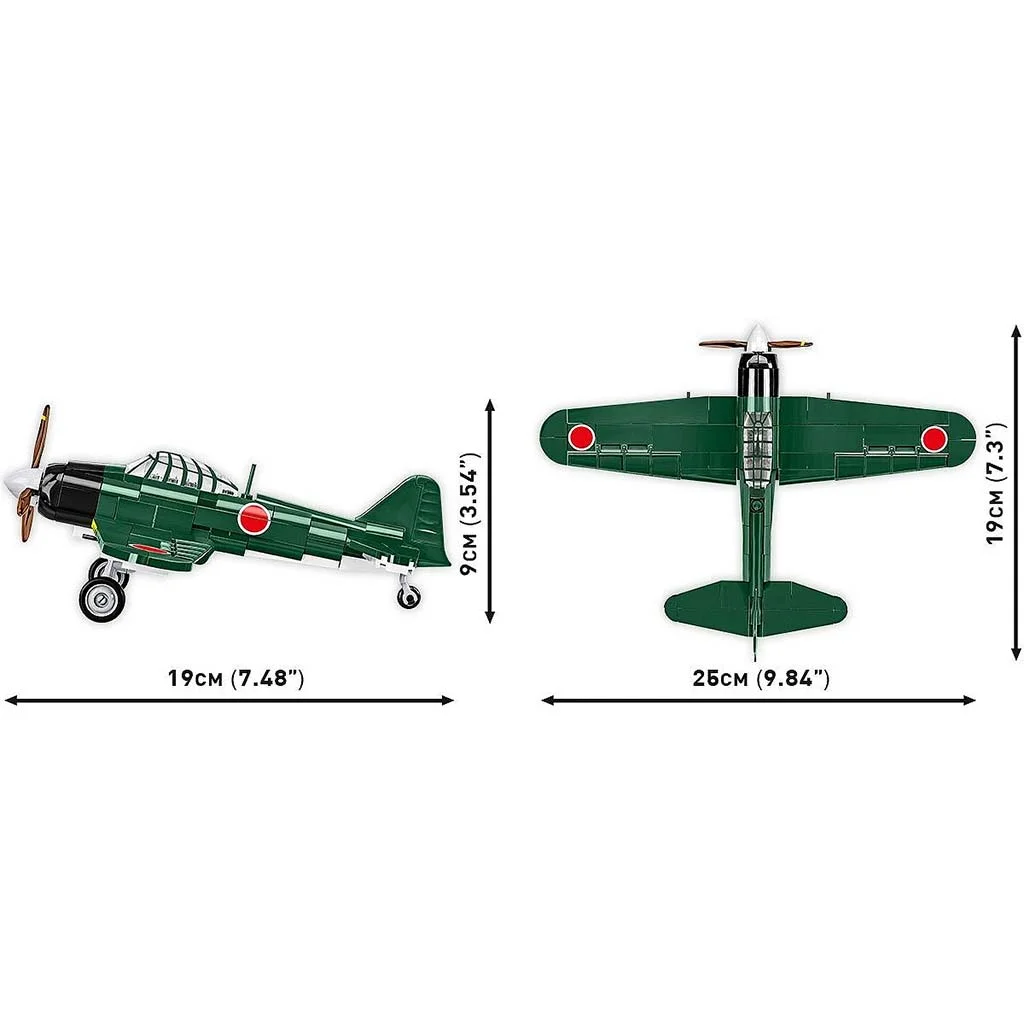COBI: Mitsubishi A6M2 „Zero” vadászrepülőgép építőjáték (5861) kép 5