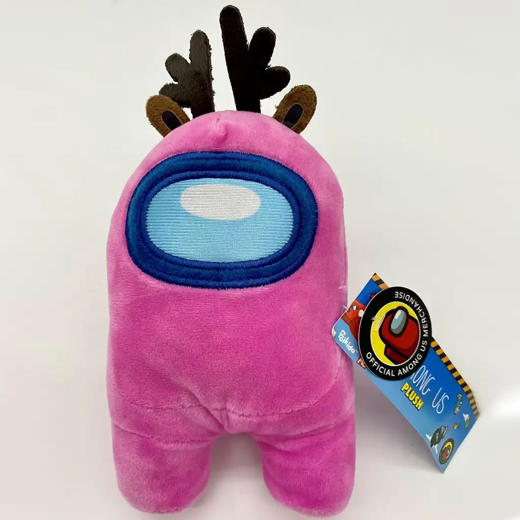 Among Us rózsaszín színű plüss agancs fejdísszel 20cm