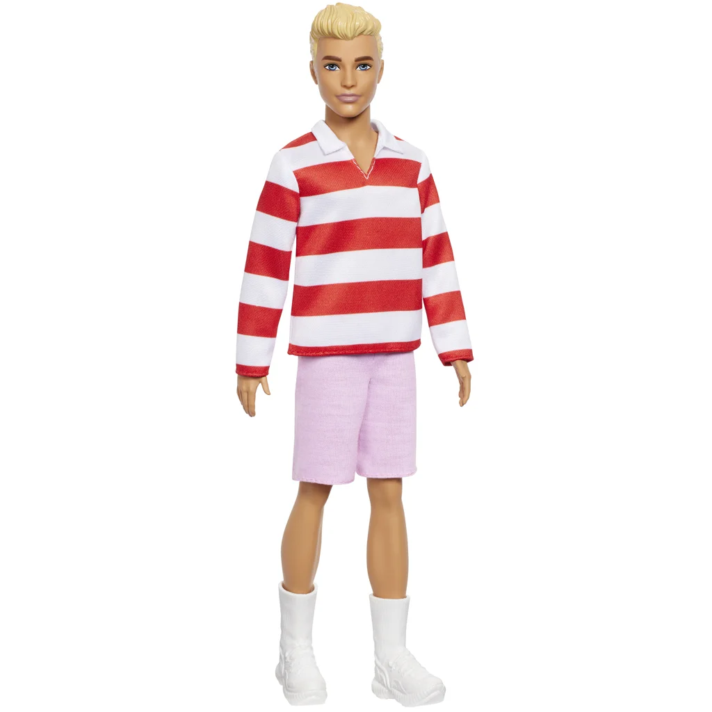 Barbie: Fashionista stílusos Ken baba csíkos pulcsiban - Mattel
