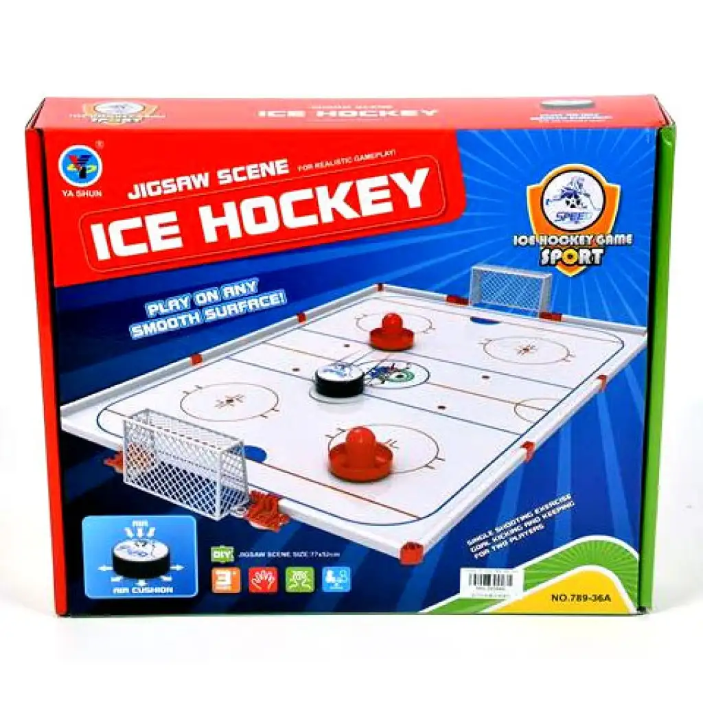 Asztali hoki szett pályával és koronggal