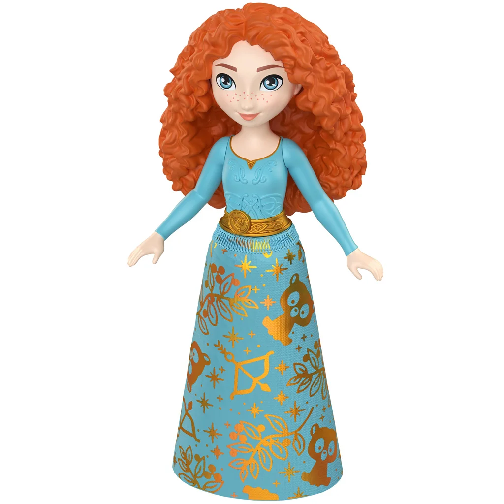 Disney hercegnők: Mini Merida hercegnő baba fények szoknyában - Mattel kép 2