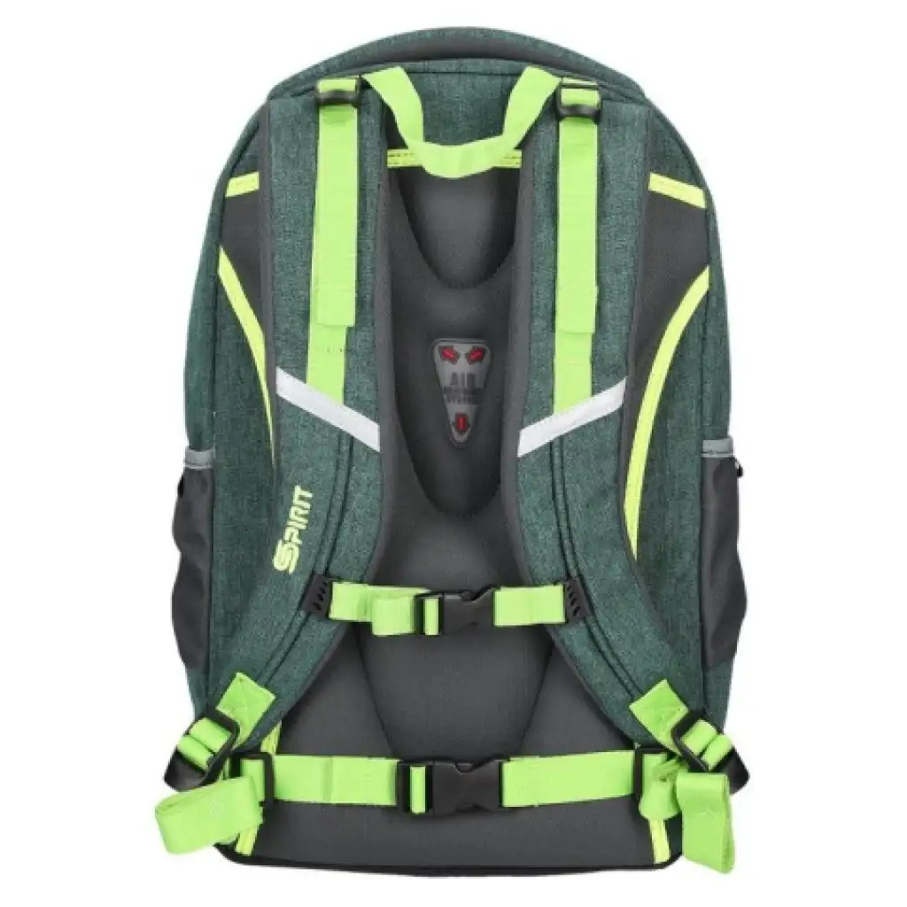 Spirit: Urban zöld ergonomikus iskolatáska hátizsák kép 4