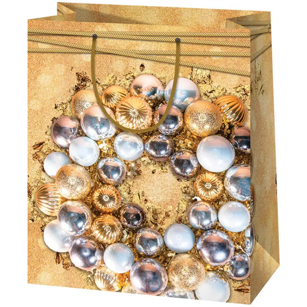 Cardex: Arany színű nagy méretű ajándéktáska 26x13x33cm