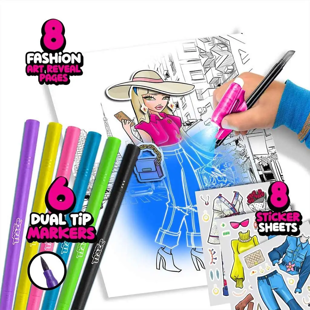 Magic Trace stúdió: Ragyogó rajzolás - divat kezdőszett kép 2