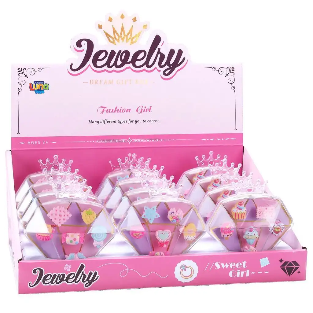 Édességek gyűrű szett többféle változatban gyémántalakú dobozban 1db kép 3