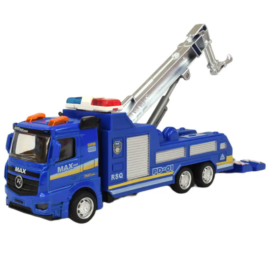 Police Set: Lendkerekes rendőrségi teherautó fénnyel és hanggal többféle változatban 19cm 1db kép 12