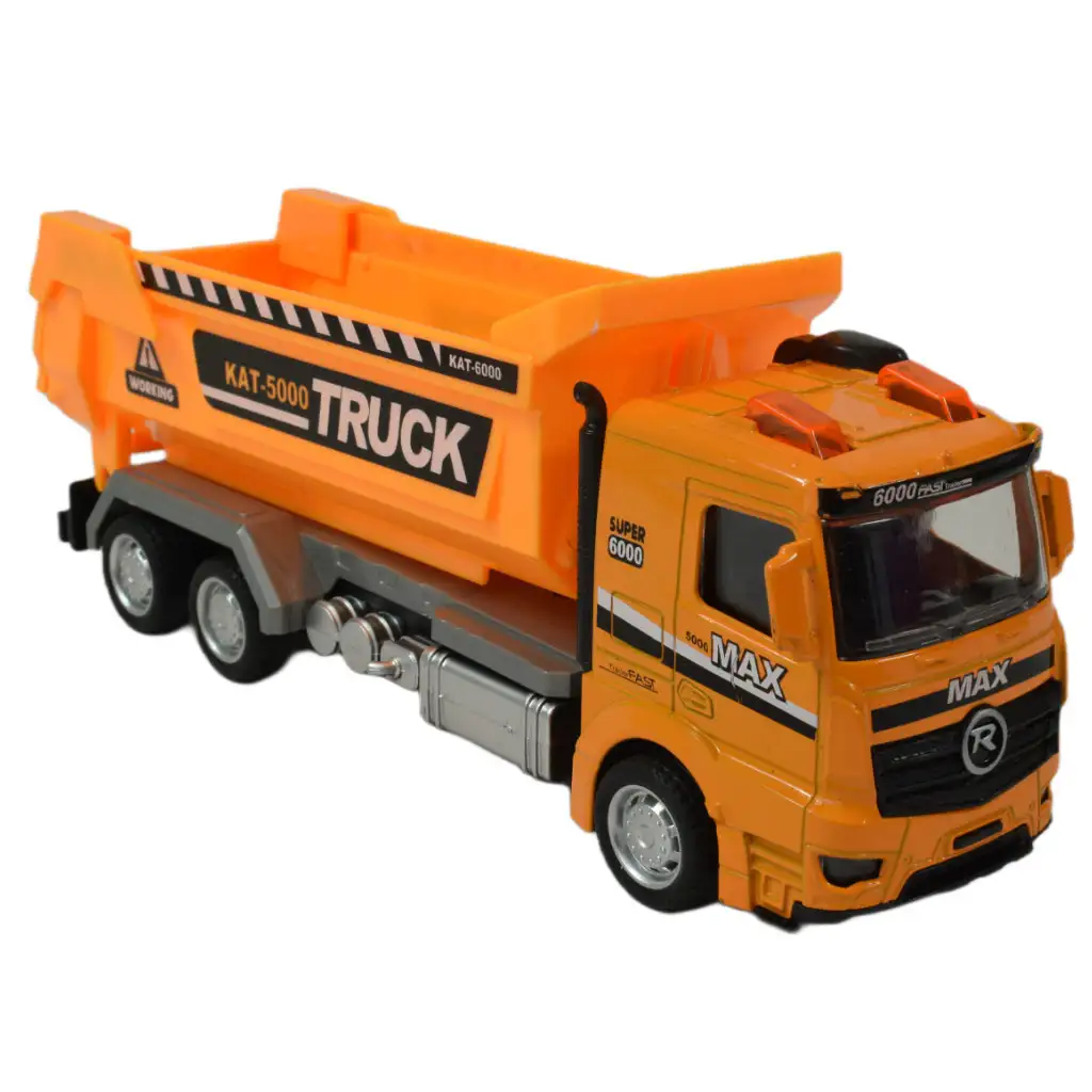 Service Team: Építőipari lendkerekes teherautó fénnyel és hanggal többféle változatban 20cm kép 5