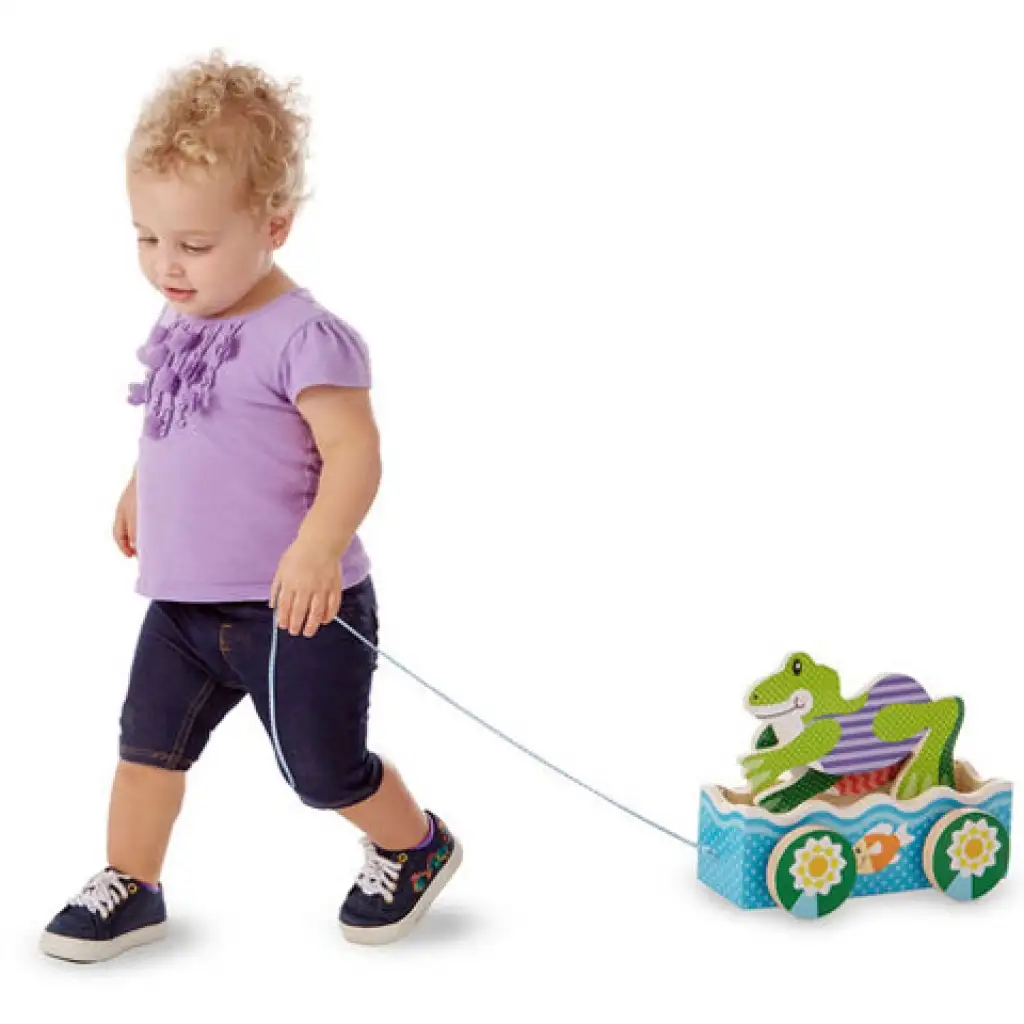 Békaverseny fa húzós játék - Melissa & Doug kép 3