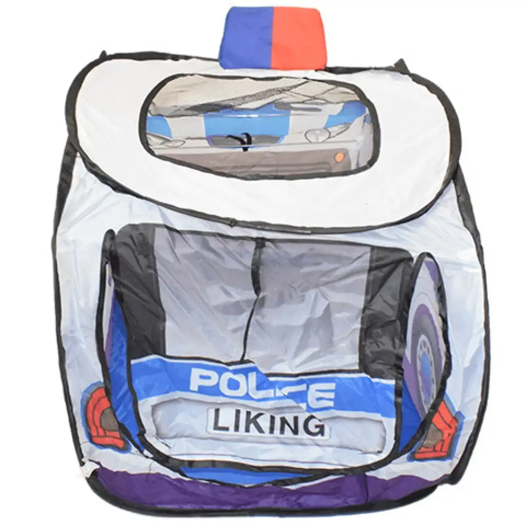 Rendőrautós játszósátor hálós ablakokkal 99x50x50cm kép 3