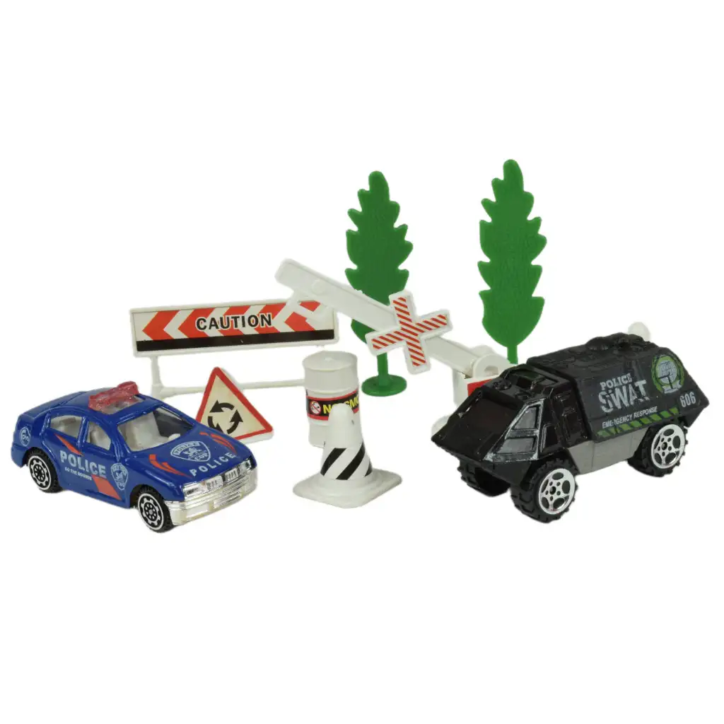 Police Set: Rendőrségi szett járművekkel és kiegészítőkkel többféle változatban 1db kép 6
