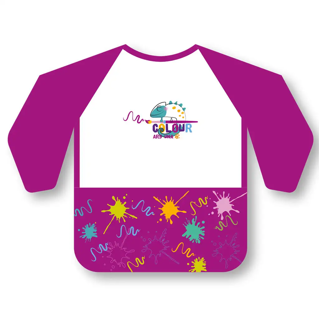 Ars Una: Vízálló hosszú ujjú festőkötény - Pink Splash