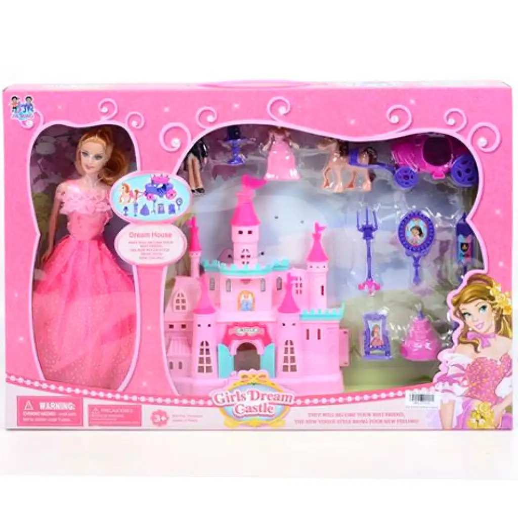 Kastély játékszett babával