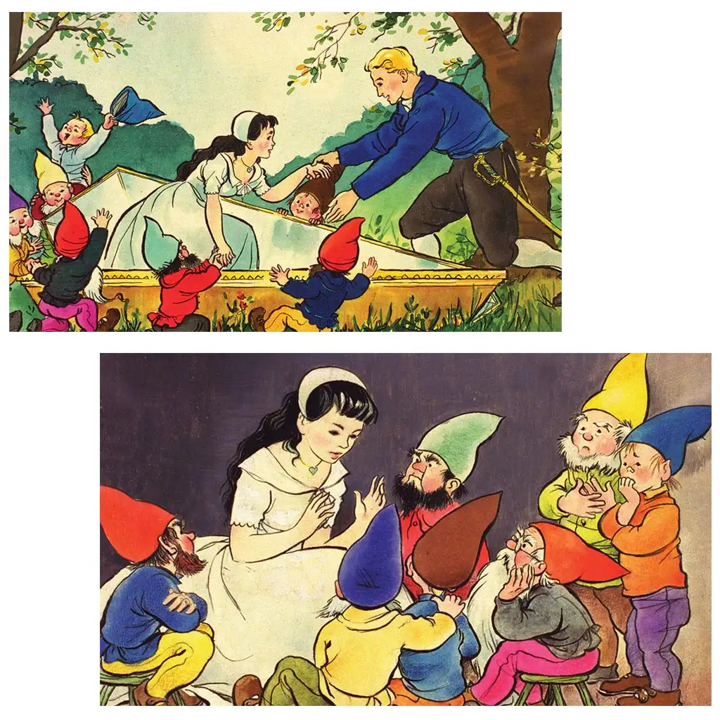 Grimm testvérek: Hófehérke és a hét törpe diafilm kép 2