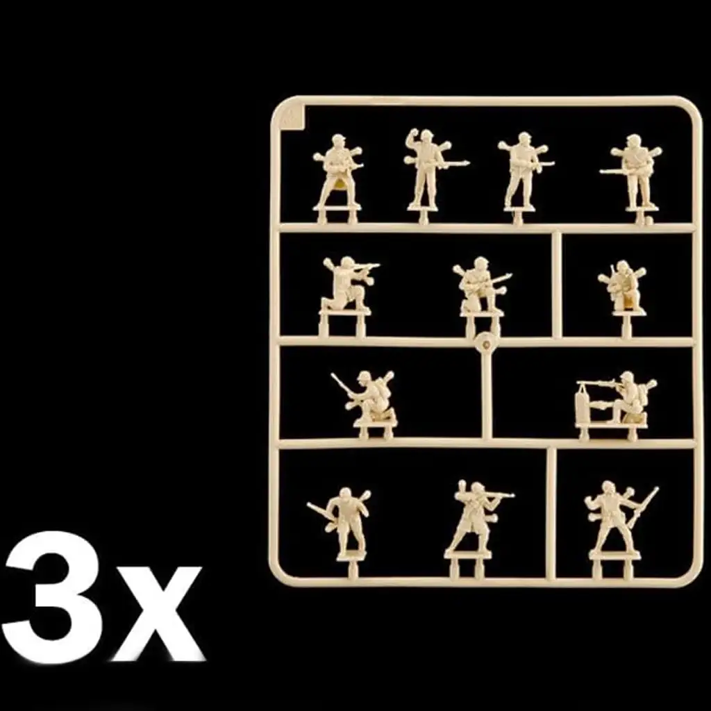 Italeri 1/72 U.S. Infantry WWII. Winter Uniform - téli egyenruhás katona figurák makett kép 2