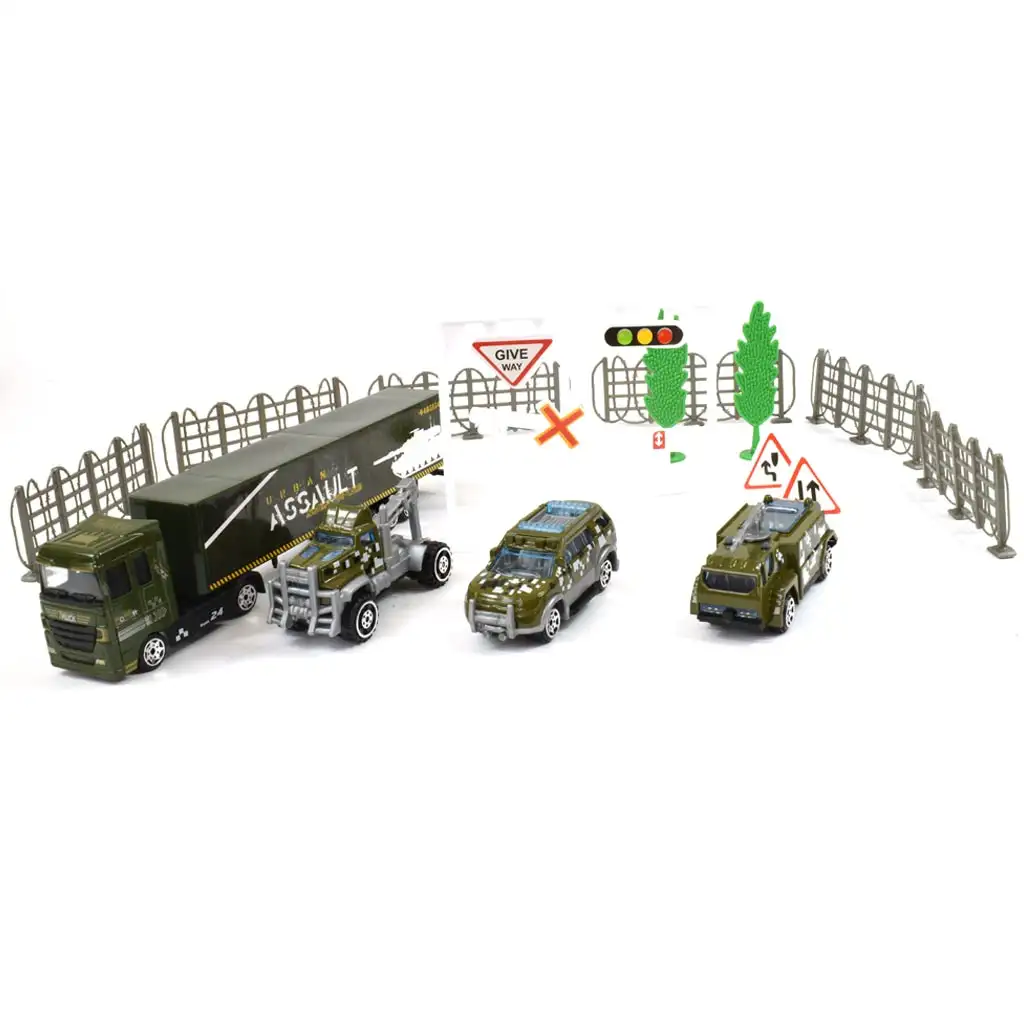 Chariot Die-Cast: Fém katonai járműszett kiegészítőkkel kétféle változatban kép 2