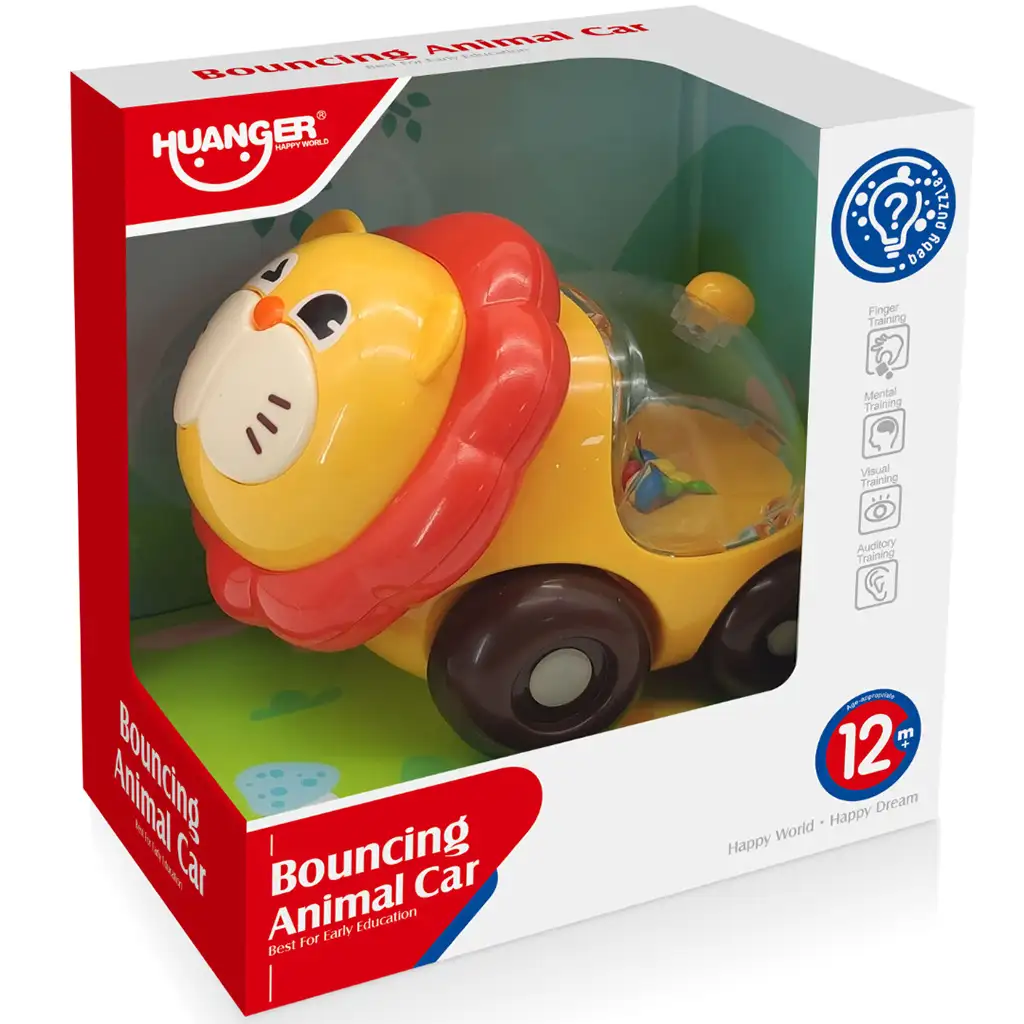 Happy World: Gurulós csörgő oroszlán 11cm kép 3