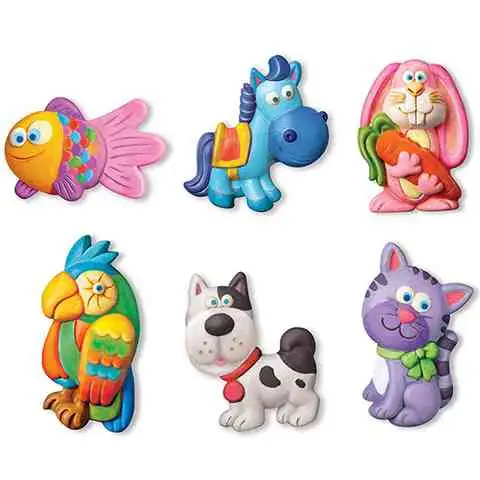 Vidám állatok gipsz hűtőmágnes képkészítő készlet kép 3