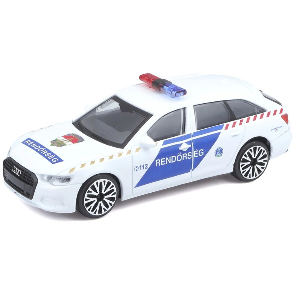 Bburago: Magyar Rendőrautó Audi A6 Avant 1:43