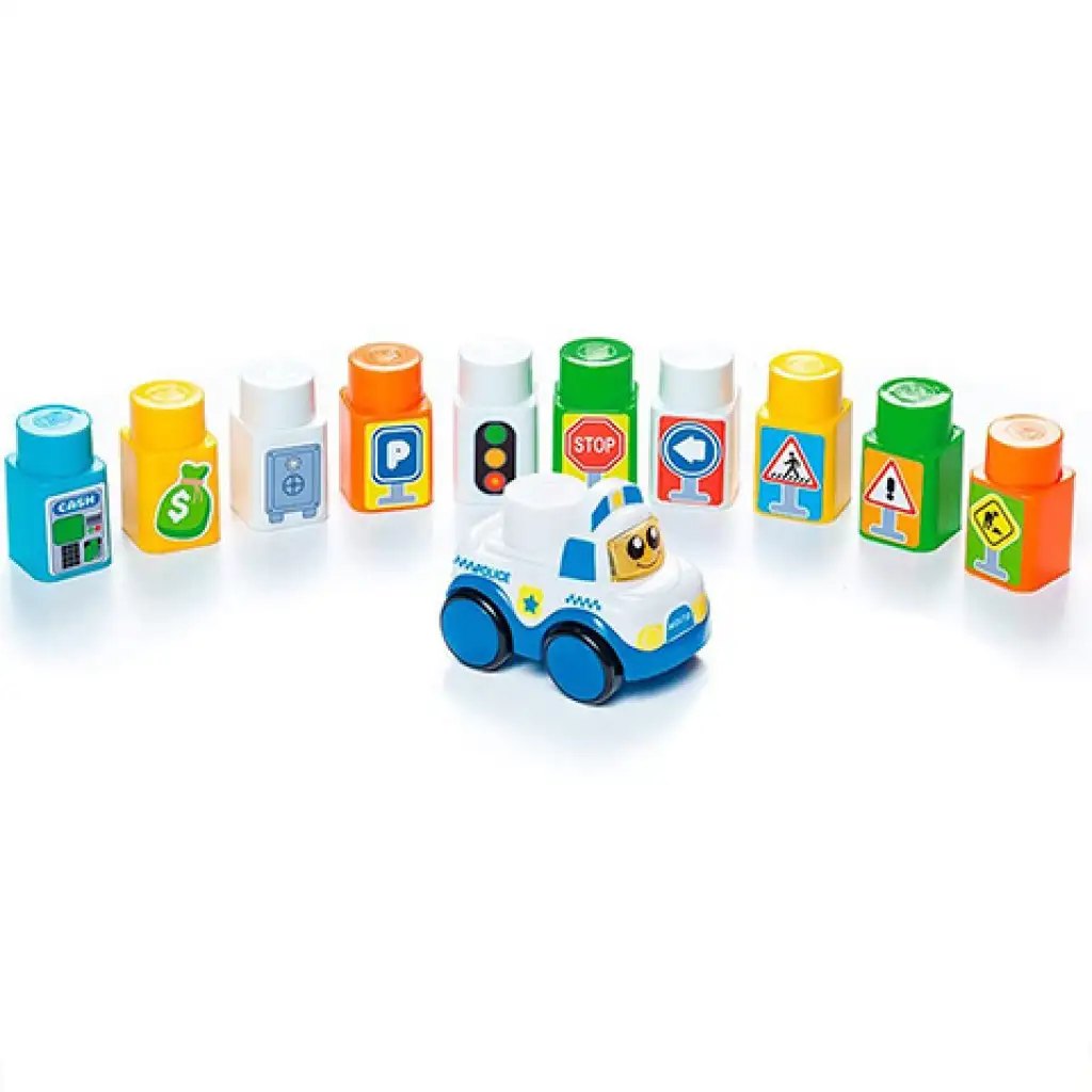 Molto: Játszószőnyeg építőkockákkal 12db-os 62x62cm kép 3