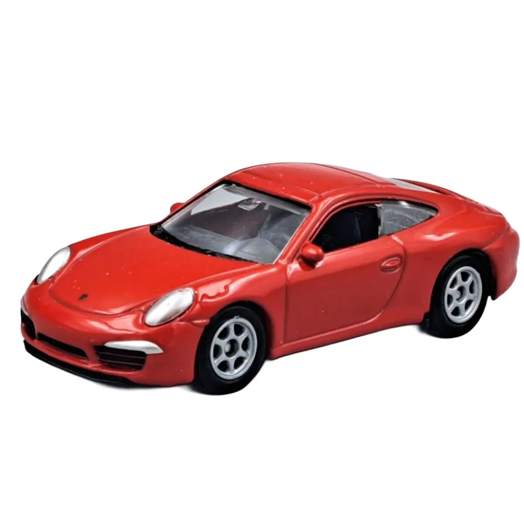 Welly: Porsche 911 (991) Carrera S piros fém kisautó modell 1/64 kép 2