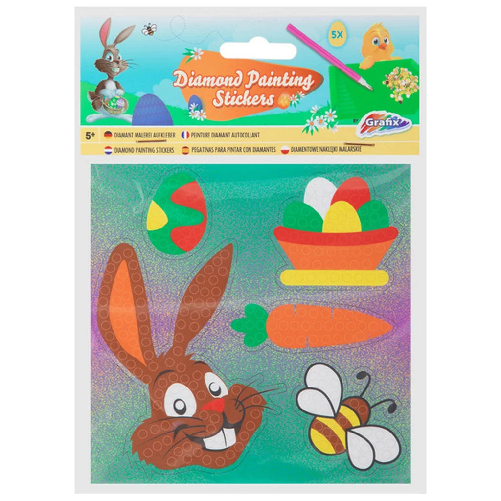 Grafix: Húsvéti gyémántfestős matrica 5db-os csomag 2 féle változatban 1db