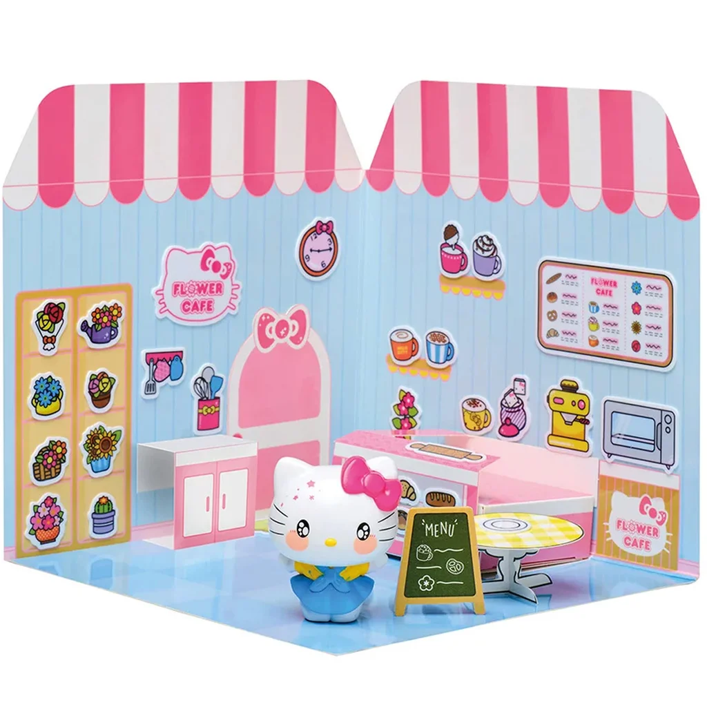 Hello Kitty Flower Café figura matricázható házzal - Comansi kép 3