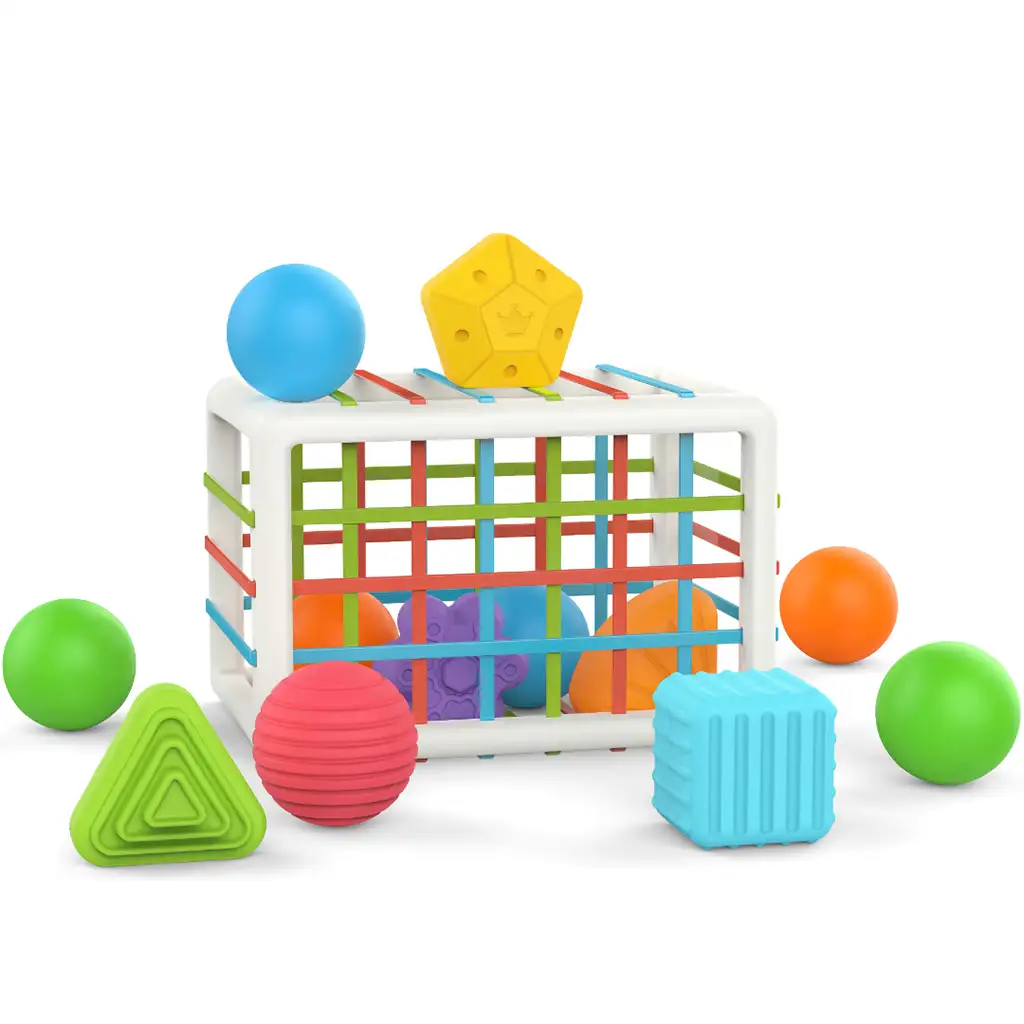 Happy World: Vidám formaválogatós 12db-os készségfejlesztő játék kép 2