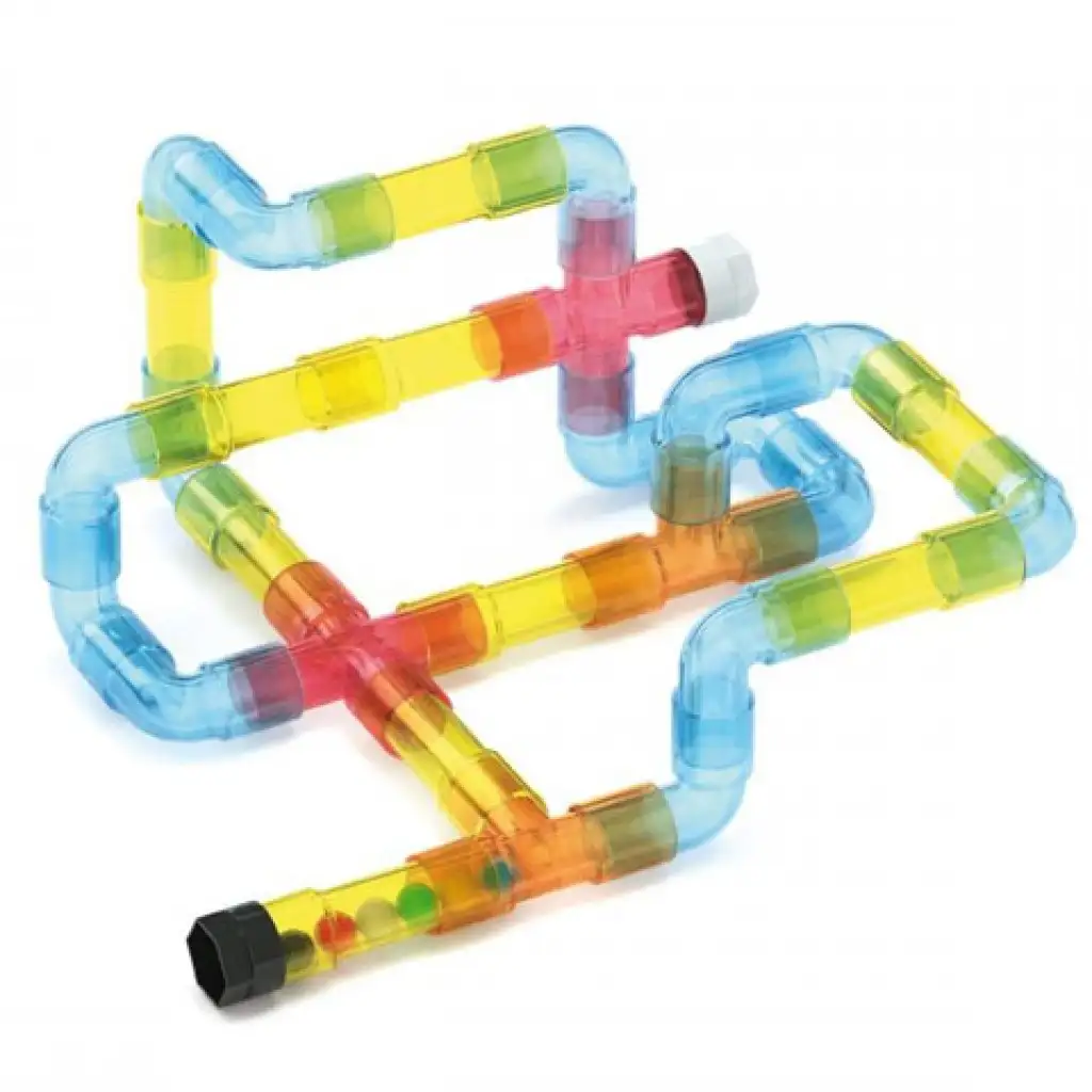 Quercetti: Csőlabirintus építőjáték szett 44db-os kép 4