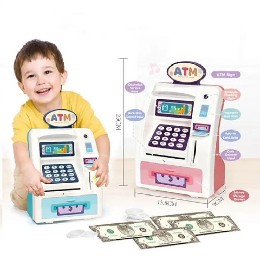 Elektromos bébi ATM automata fénnyel és hanggal kép 2